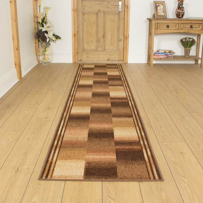 Rosalind Wheeler Almeida Mink Copper Hallway Runner Rug Wayfair.co.uk